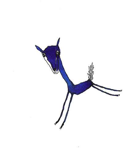 青い馬