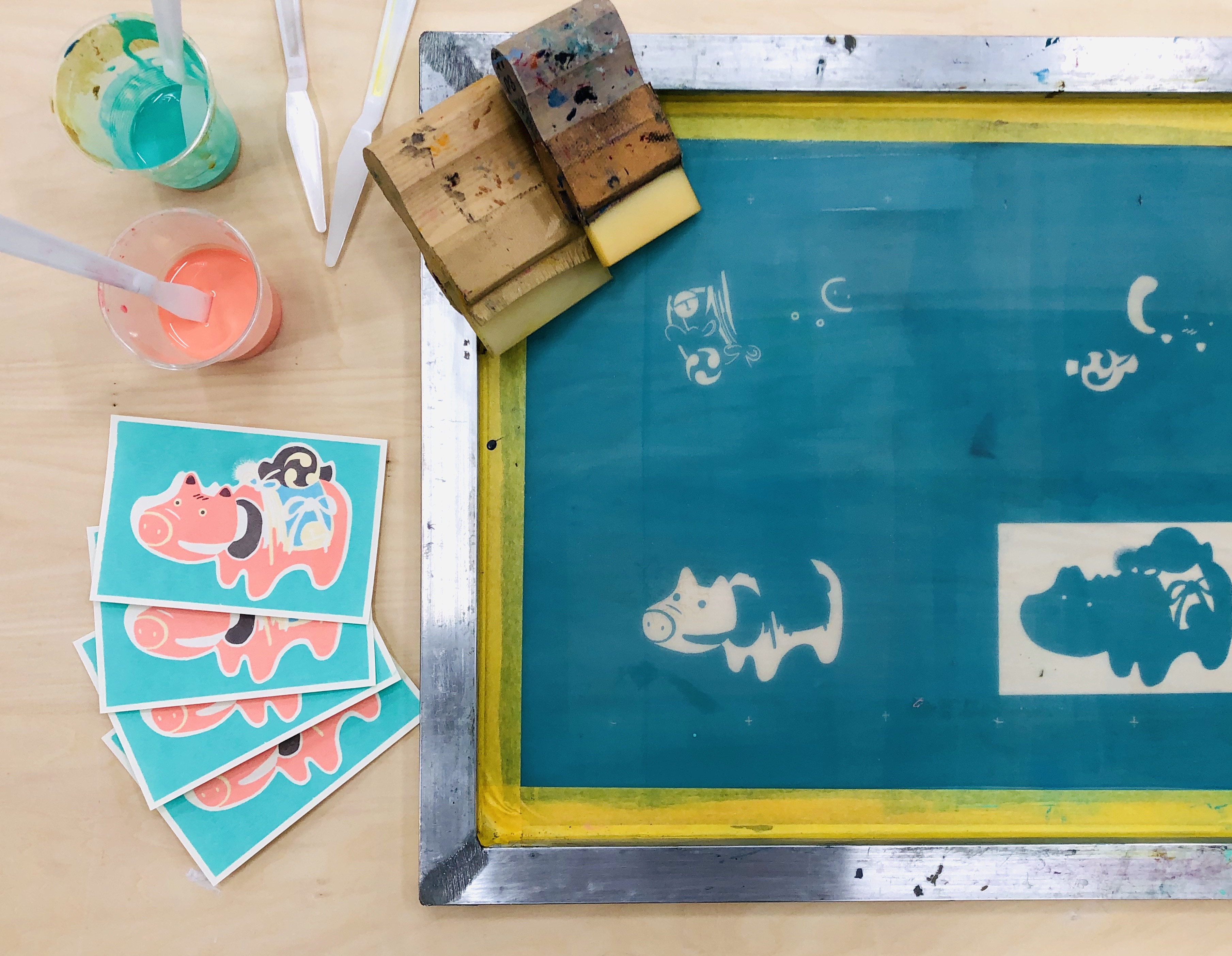 シルクスクリーンで年賀状を刷ろう！3日間コース