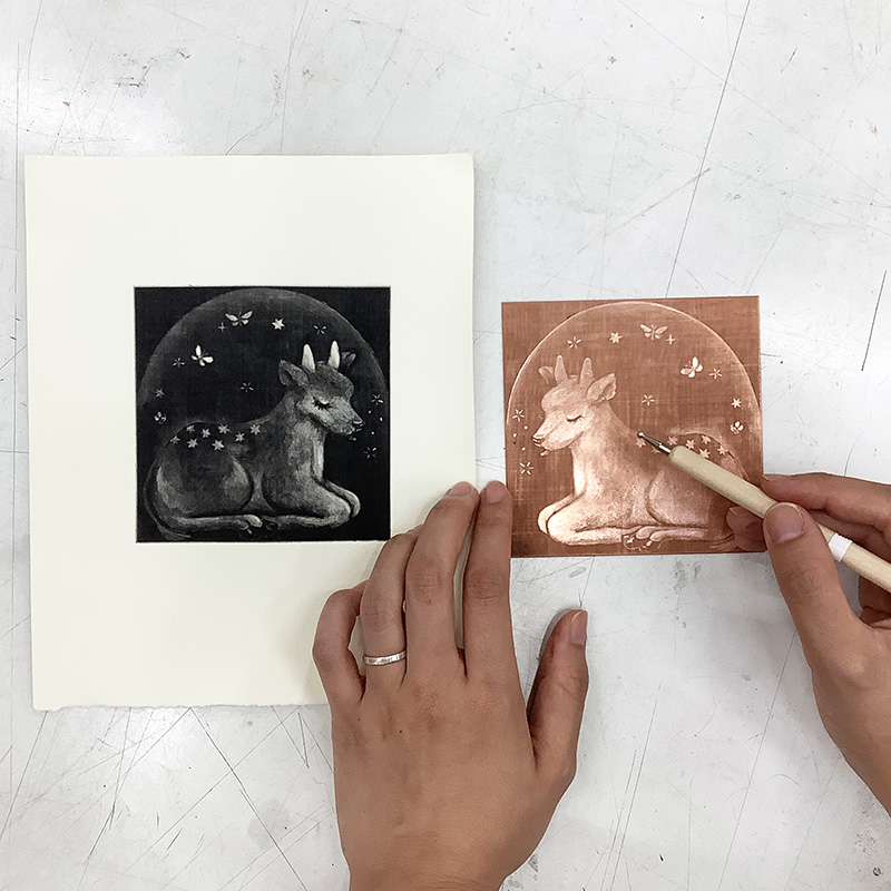 メゾチント体験1日コース