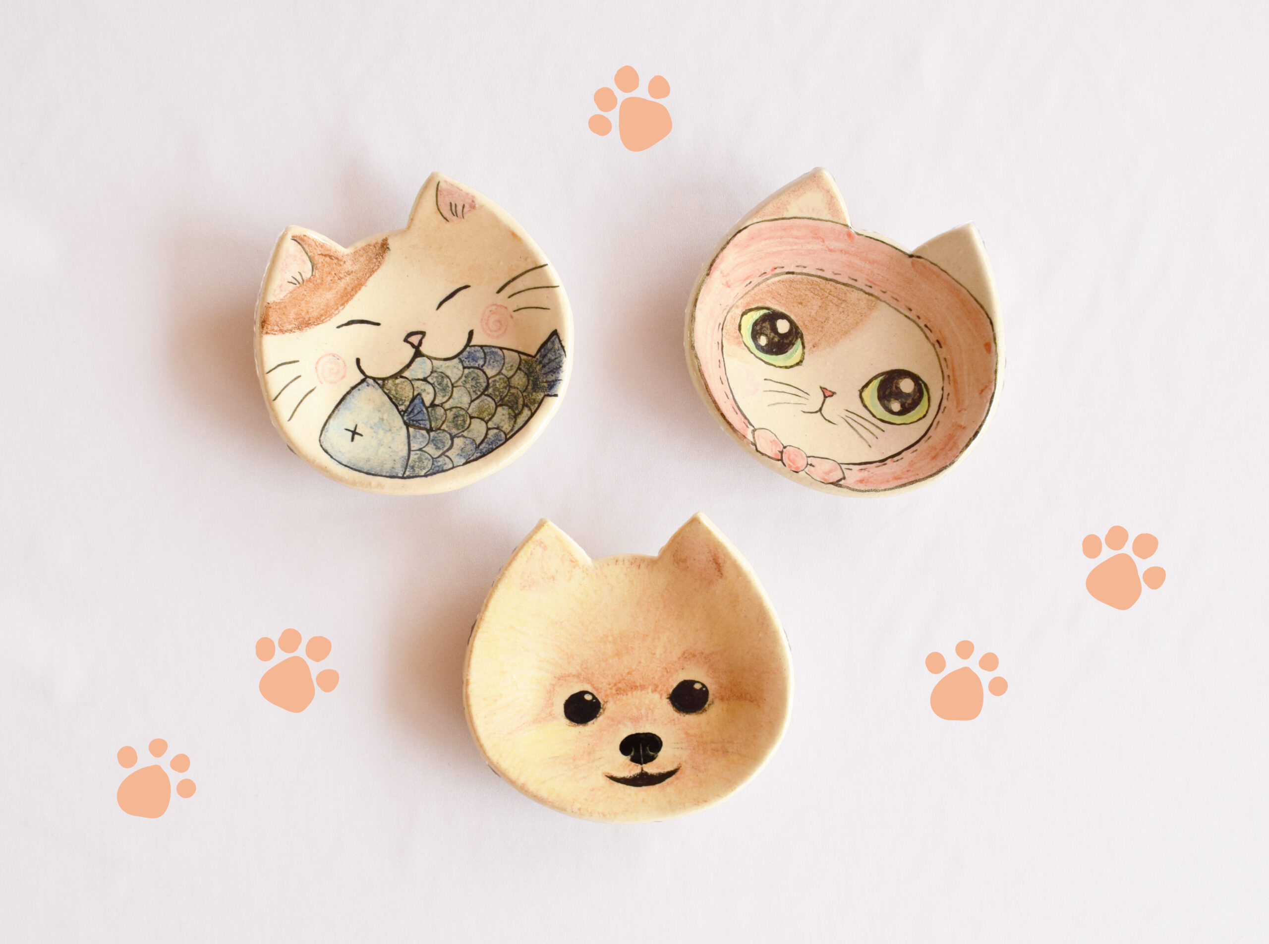 〈当日受付〉ねこ形小皿の絵付け体験(1月)