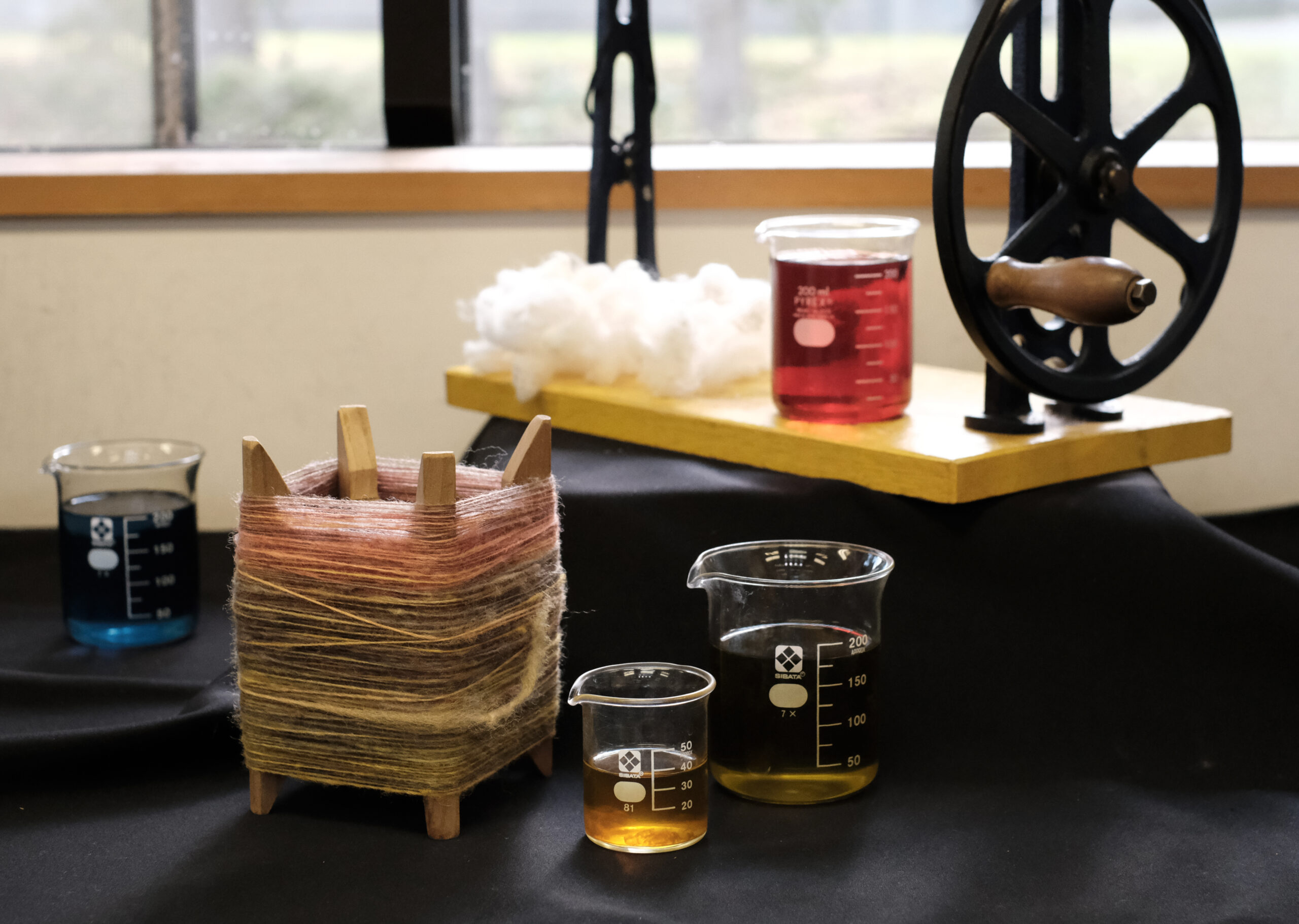 北海道の羊毛を洗って染めて紡いでみよう 3日間コース(12月)